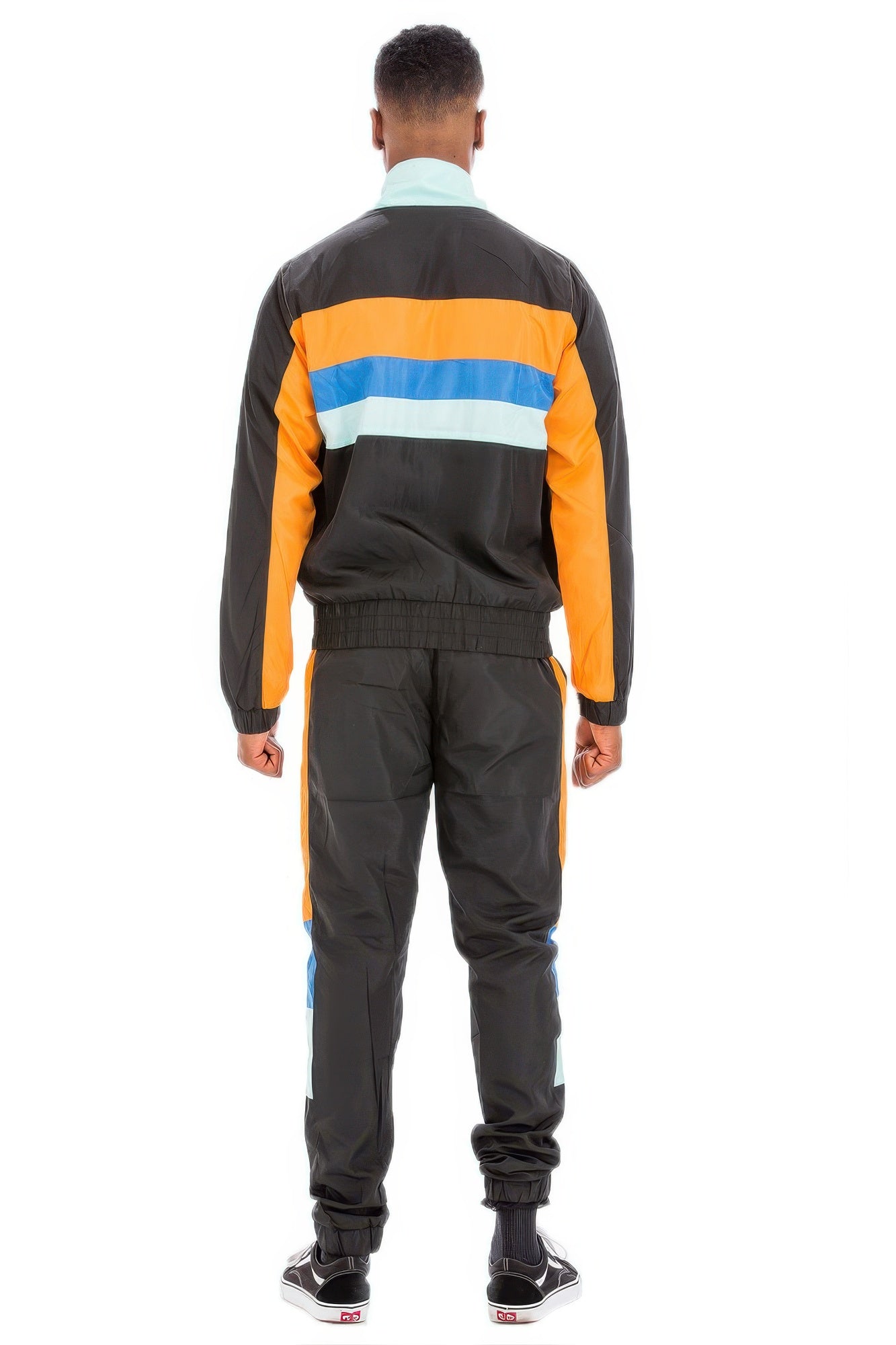 Chevron track suit for men featuring a stylish color block design and comfortable fit from VacationGrabs