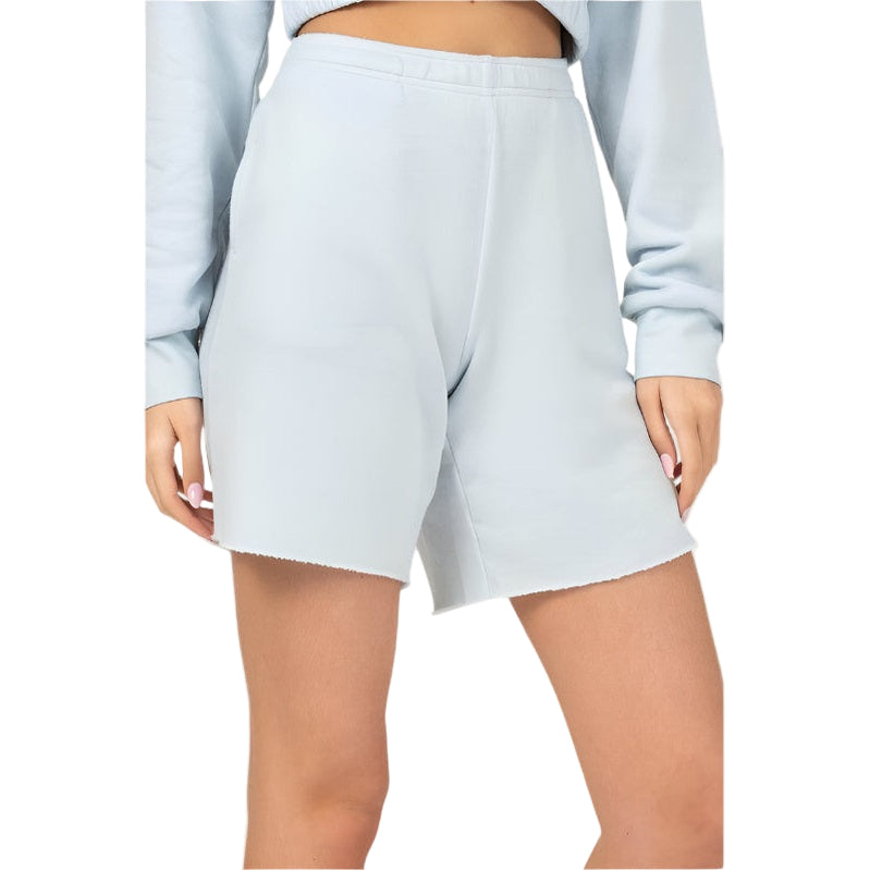 Light blue HYFVE chill babe shorts offering comfort and style for casual outfits