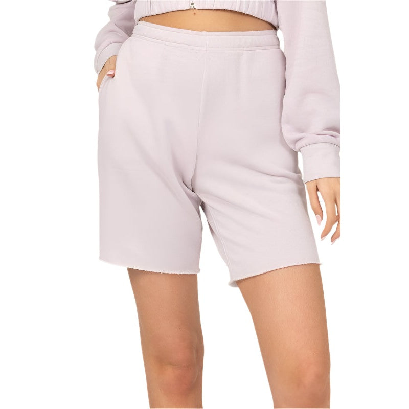 Light purple women's chill babe shorts by HYFVE with a relaxed fit and side pockets