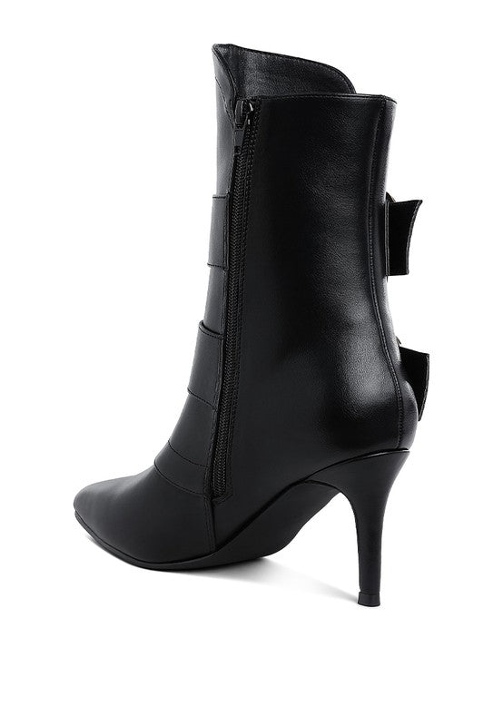 Rag Company chunky buckle ankle boots with a sleek design and high heels for stylish outings