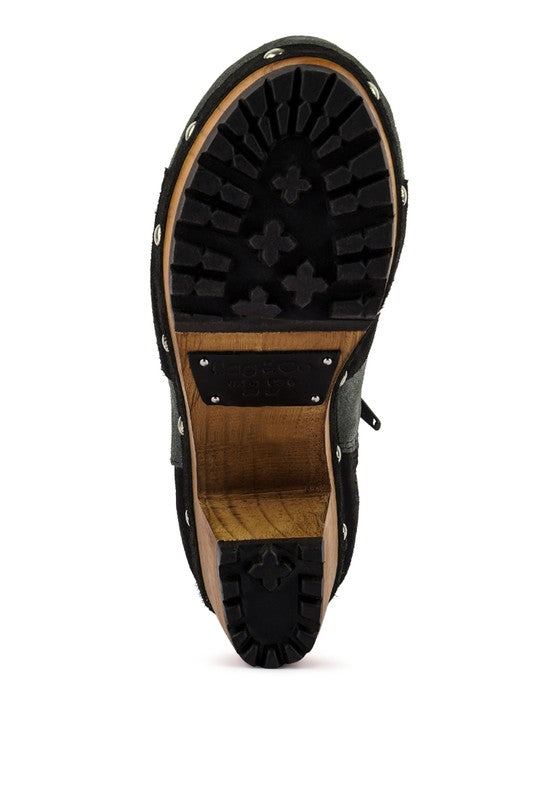 Rag Company women's chunky heel suede boots for women with durable sole and stylish design