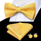 Men's Accessories - Ties Classic Bow Ties For Men Silk Butterfly Pre-Tied Bowtie Pocket Square Cufflink Sets