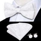 Men's Accessories - Ties Classic Bow Ties For Men Silk Butterfly Pre-Tied Bowtie Pocket Square Cufflink Sets