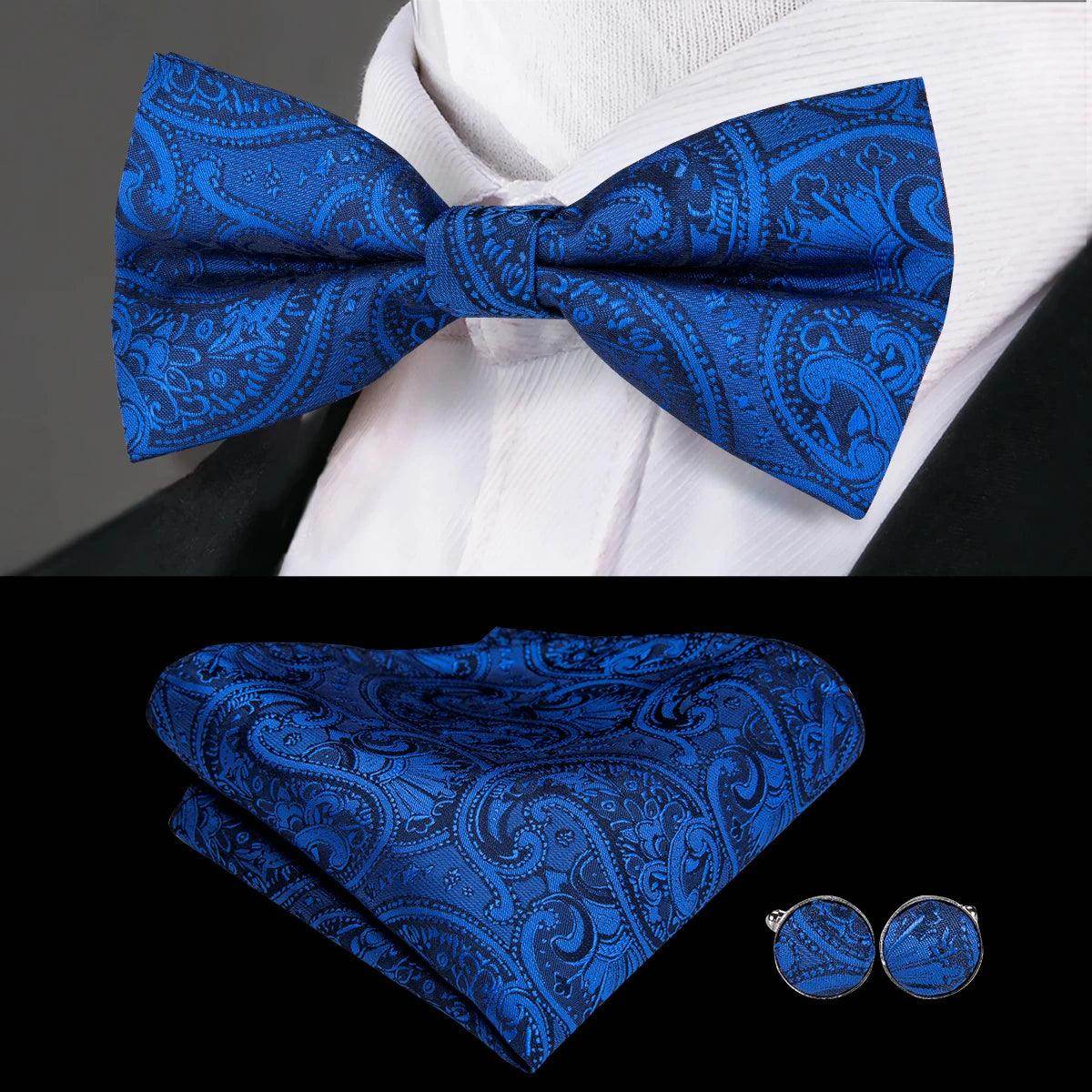 Classic Bow Ties For Men Silk Butterfly Pre-Tied Bowtie - VacationGrabs