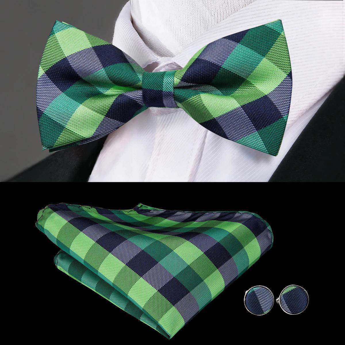 Classic Bow Ties For Men Silk Butterfly Pre-Tied Bowtie - VacationGrabs