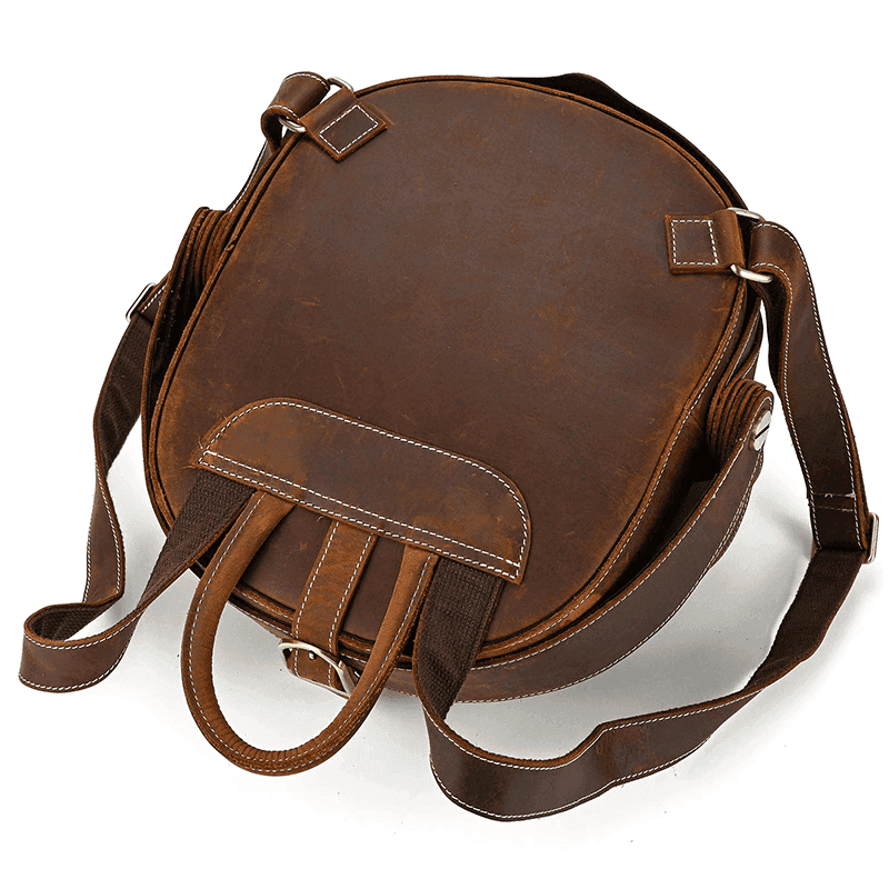 Collapsible travel backpack leather with durable straps and spacious interior for versatile travel needs