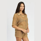 Collared Lounge Shirt - VacationGrabs