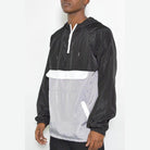 Mens Color Block Anorak Jacket Pullover Windbreaker - VacationGrabs