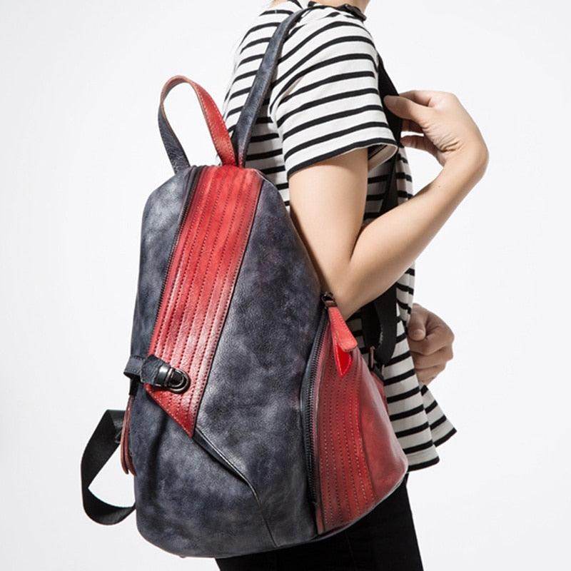 Color block daypack from VacationGrabs featuring a stylish design and comfortable fit for daily use