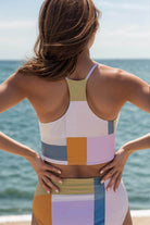 Color Block Spaghetti Strap Two-Piece Swim Set - VacationGrabs