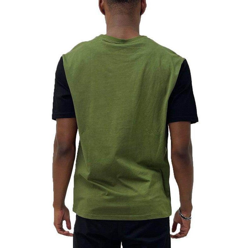 WEIV color block t-shirt men in green and black, perfect for casual style and everyday wear