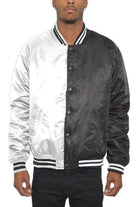 Color Block Two Tone Varsity Jacket - VacationGrabs