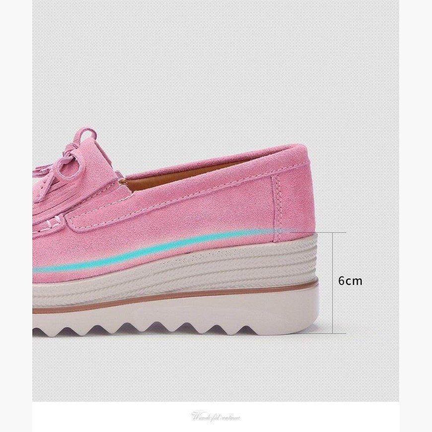 VacationGrabs colorful platform shoes in pink with a stylish design and 6cm height for women