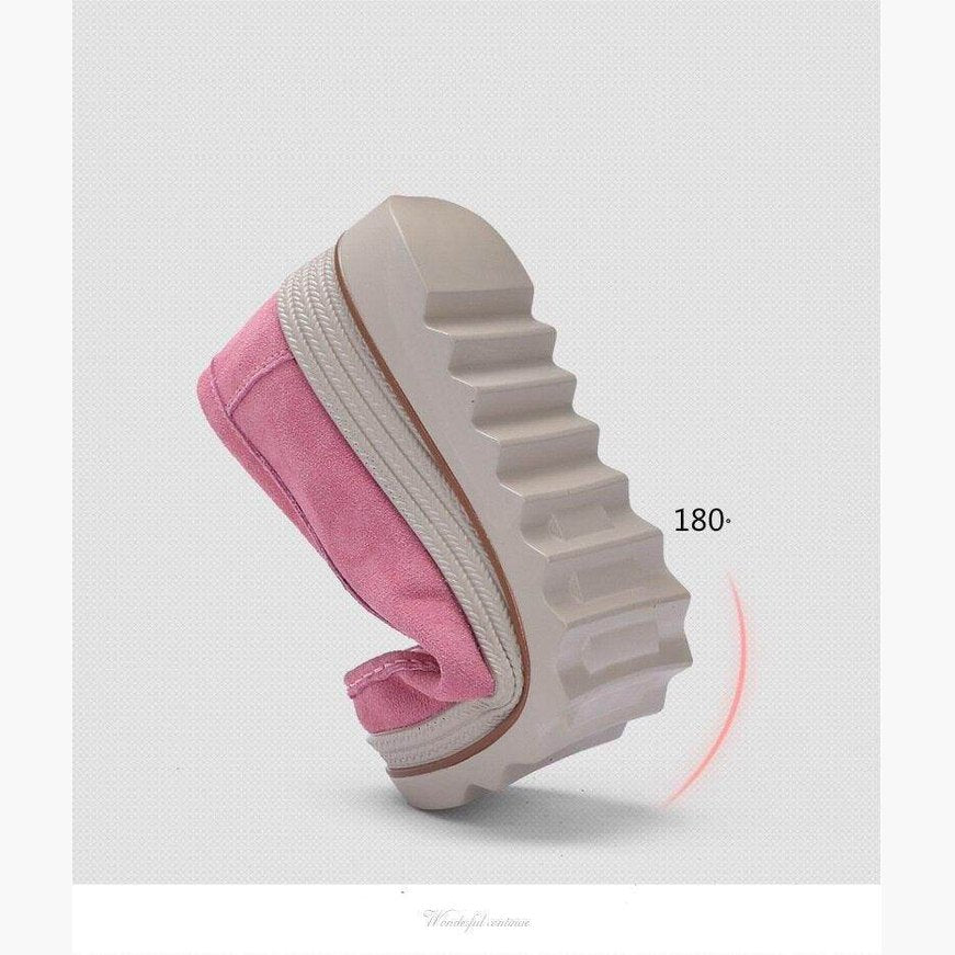 Pink VacationGrabs colorful platform shoes with a stylish ribbed sole and casual design