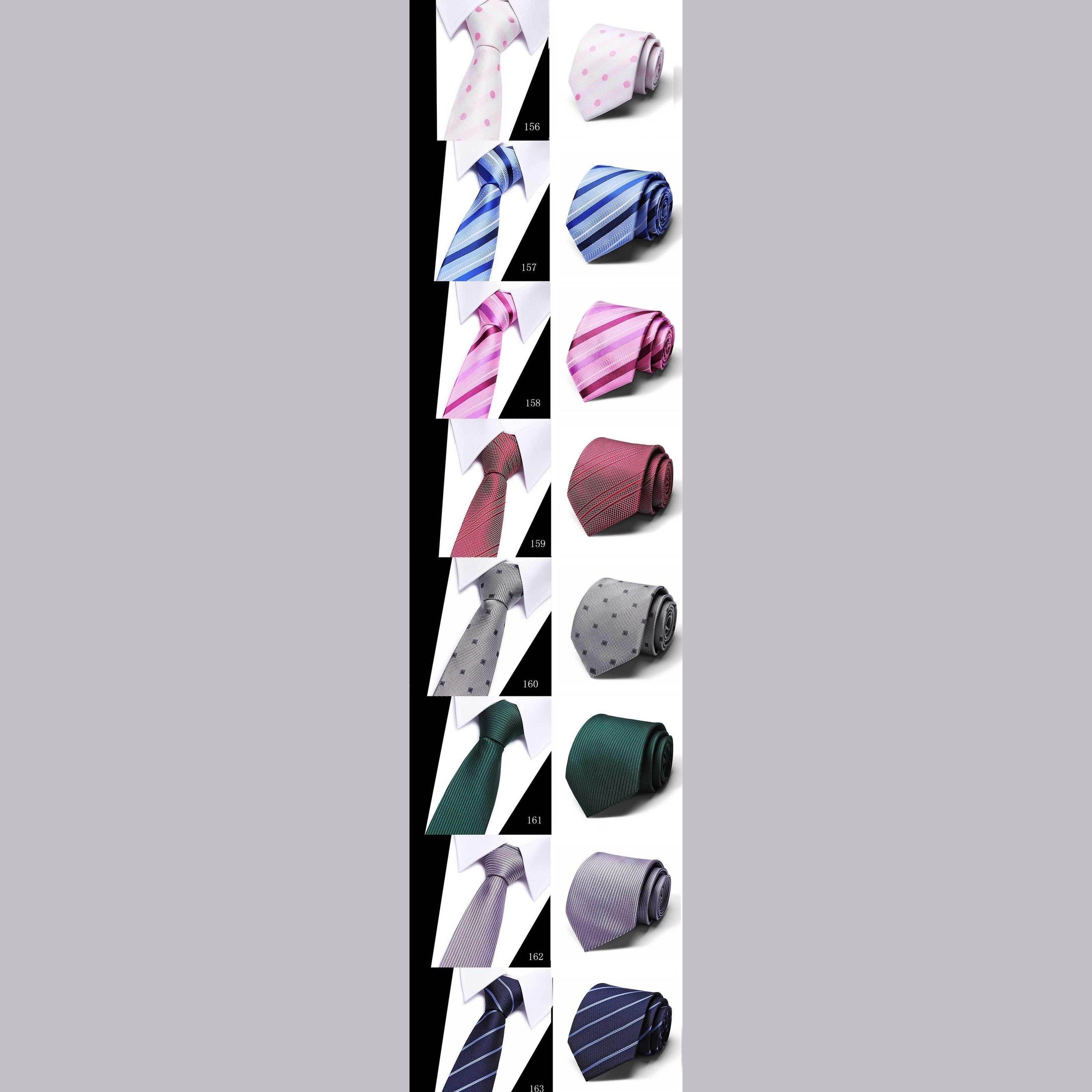 Colorful Silk Neck Ties Formal Professional Slim Ties - VacationGrabs