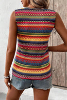 YNIQUE colorful sleeveless top for women with vibrant striped design and comfortable fit