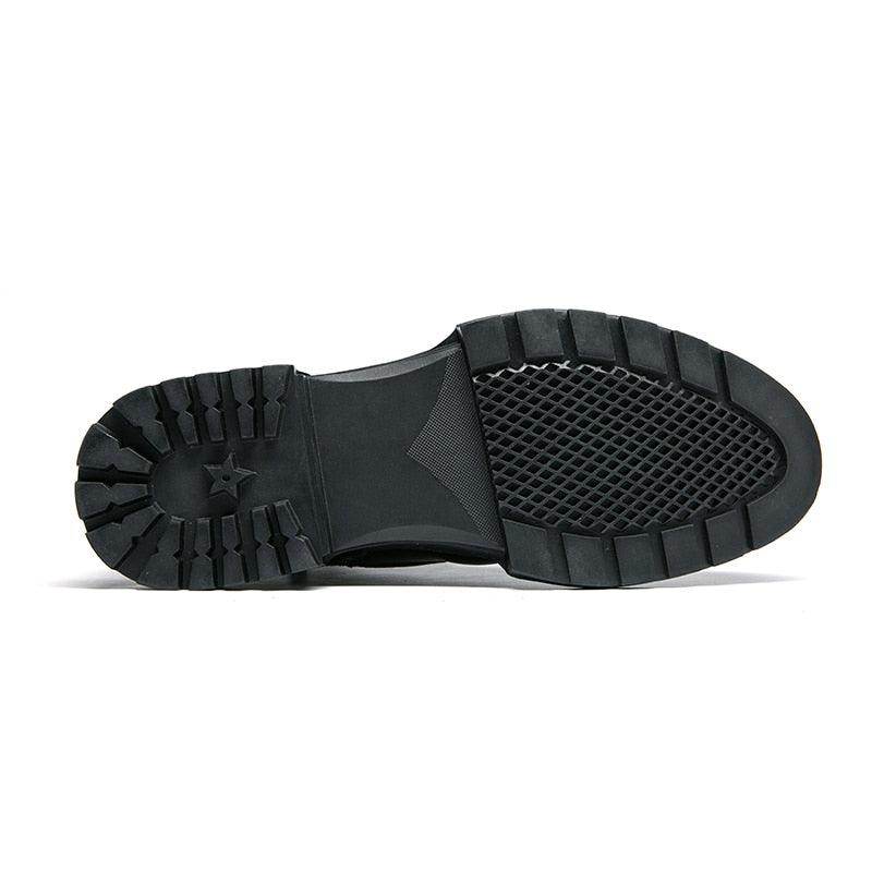 Sole view of VacationGrabs comfortable mens dress shoes with durable traction for all-day wear
