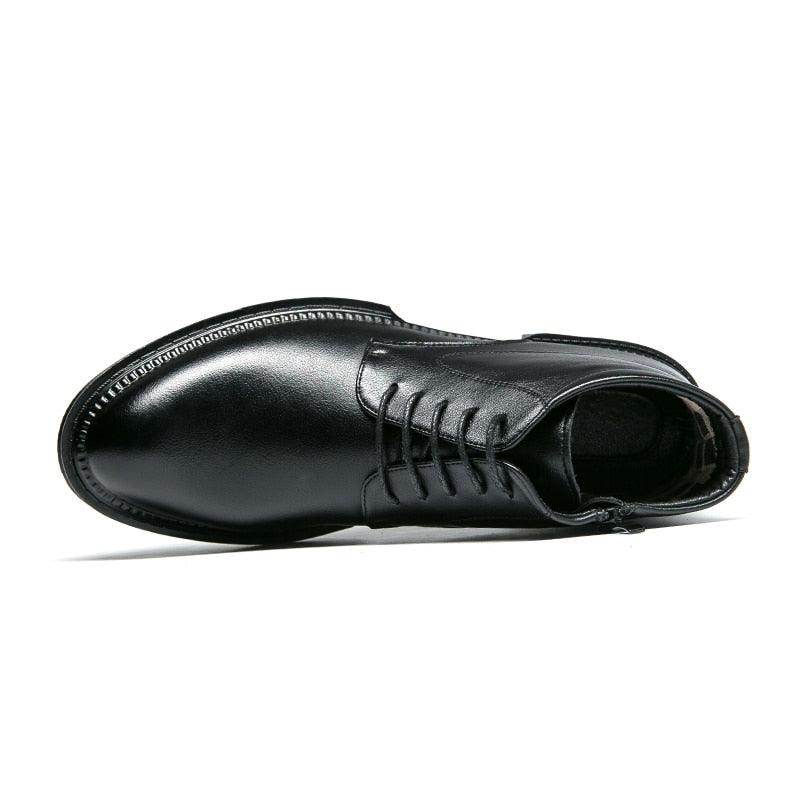VacationGrabs comfortable mens dress shoes in sleek black leather design for formal occasions
