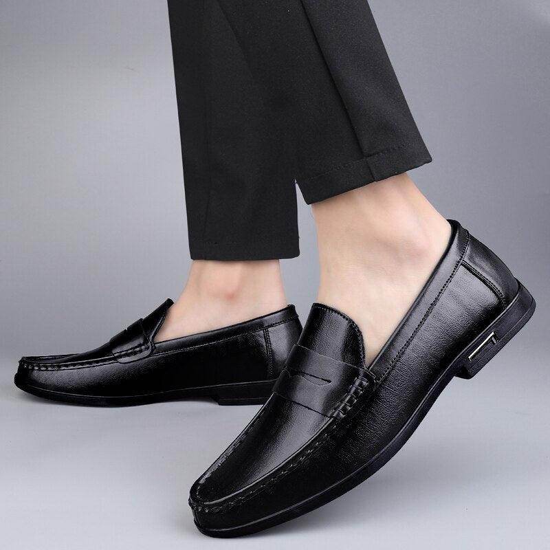 Stylish black comfortable office loafers men perfect for professional settings and everyday wear