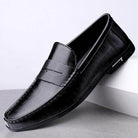 Stylish black comfortable office loafers men with sleek design and soft material for all-day wear