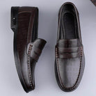Stylish brown comfortable office loafers men with sleek design for professional attire