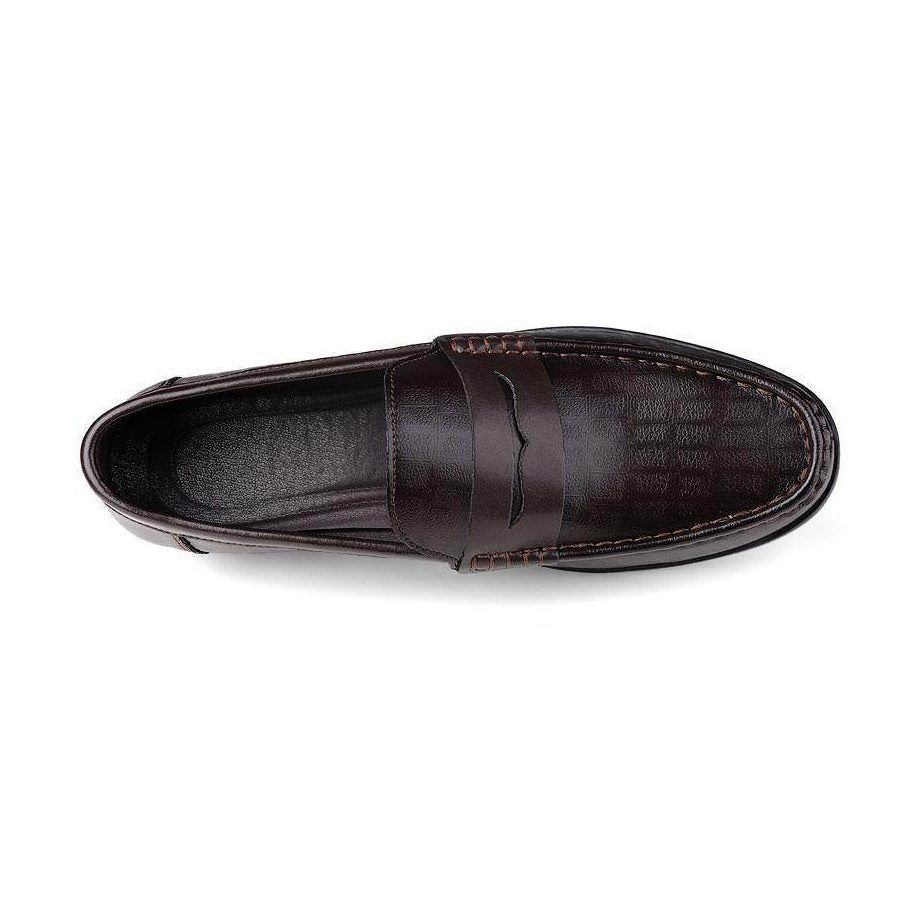 Stylish brown comfortable office loafers men with a smooth finish for daily wear