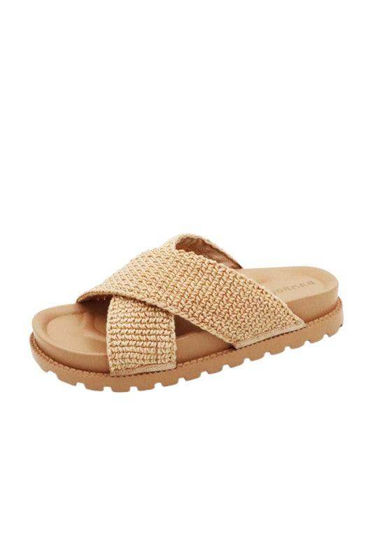 Let's See Style Women's Sandals with Cross-Strap Design, perfect as comfortable travel footwear