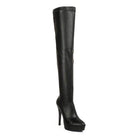 Confetti Stretch Pu High Heeled Long Boots - VacationGrabs