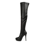 Confetti Stretch Pu High Heeled Long Boots - VacationGrabs