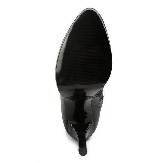 Confetti Stretch Pu High Heeled Long Boots - VacationGrabs