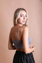 Contour Rib Knit Brami Lounge Top - VacationGrabs