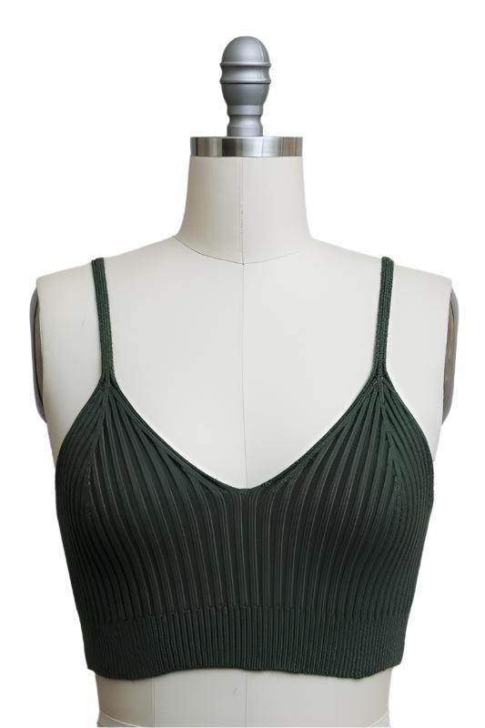 Women's Shirts - Tank Tops Contour Rib Knit Brami Lounge Top