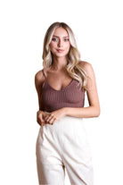 Women's Shirts - Tank Tops Contour Rib Knit Brami Lounge Top