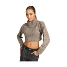Contrasted Turtle Neck Crop Top - VacationGrabs