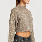 Contrasted Turtle Neck Crop Top - VacationGrabs