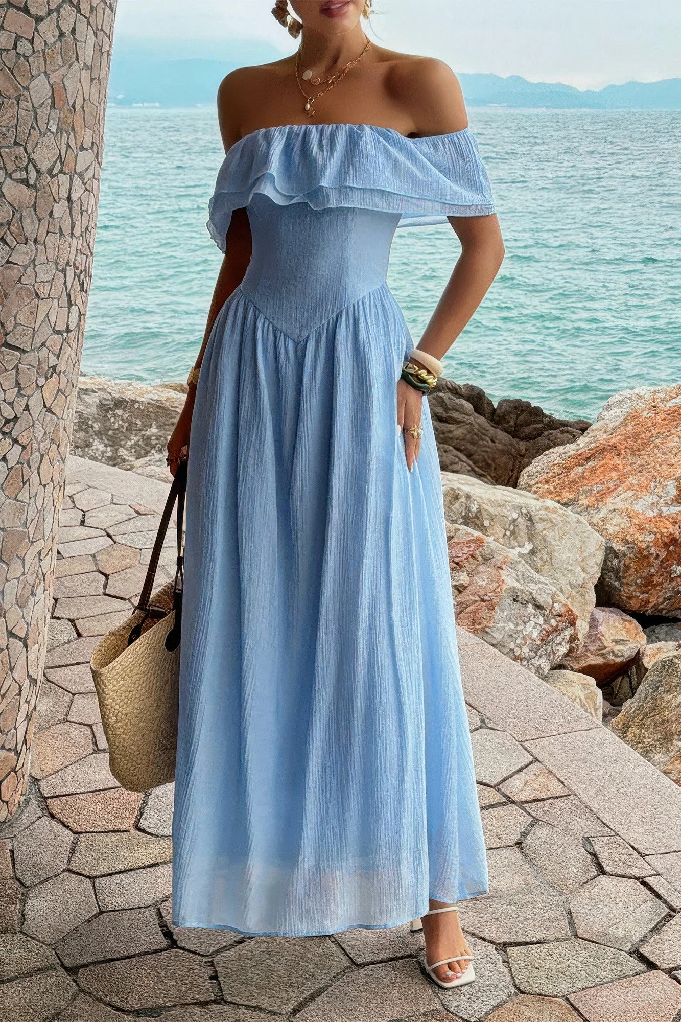 light blue vacation dress Elegant Off-Shoulder Corset for Women – VacationGrabs banquet weather wardrobe with this Fit:Standard Royal Blue Playsuit
