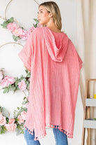 Cotton Bleu by Nu Label Tassel Hem Hooded Cover Up - VacationGrabs