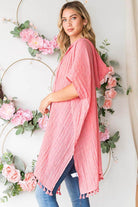Cotton Bleu by Nu Label Tassel Hem Hooded Cover Up - VacationGrabs
