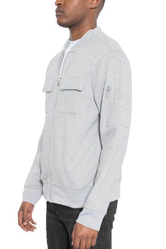 Cotton Zip Up Light Weight Jacket - VacationGrabs