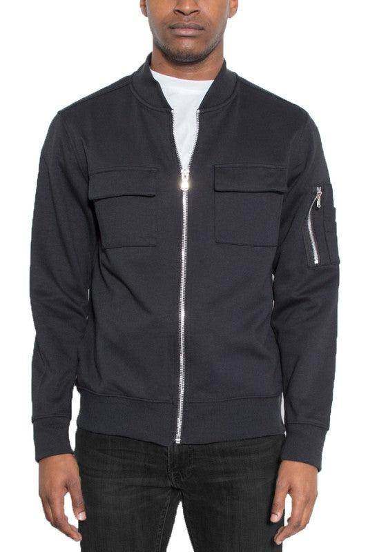 Men's Jackets Cotton Zip Up Light Weight Jacket Mens