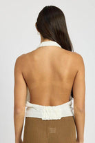 Cowl Neck Halter Top - VacationGrabs