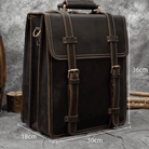 Stylish Crazy Horse Leather Backpack with multiple pockets and a durable design for everyday use
