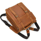 Stylish Crazy Horse Leather Backpack with adjustable straps and multiple compartments for travel