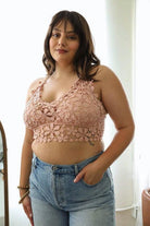 Women's Shirts - Bralettes Crochet Daisy Longline Bralette Plus