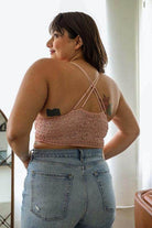Crochet Daisy Longline Bralette Plus - VacationGrabs