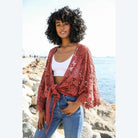 Women's Accessories Crochet Floral Petal Kimono Wrap