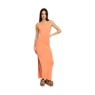 Crochet Maxi Dress With Back Tie Detail - VacationGrabs