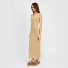 Crochet Maxi Dress With Back Tie Detail - VacationGrabs