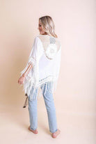 Crochet Medallion Tassel Kimono - VacationGrabs
