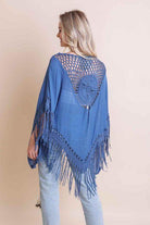 Crochet Medallion Tassel Kimono - VacationGrabs